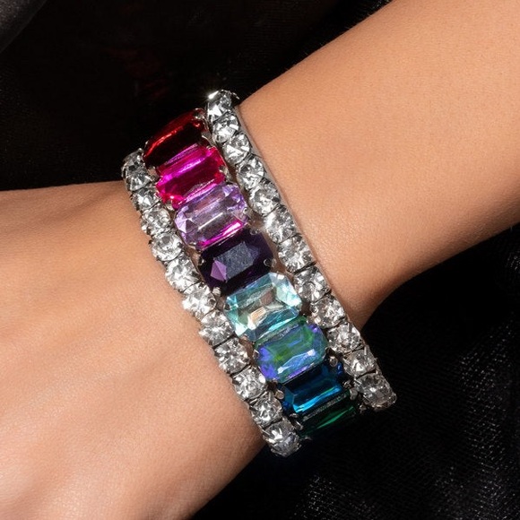 Jewelry - NWT Multicolor 3-Piece Gemstone Bracelet(Last One)